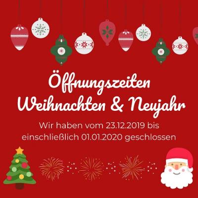 Öffnungszeiten Weihnachtsfeiertage