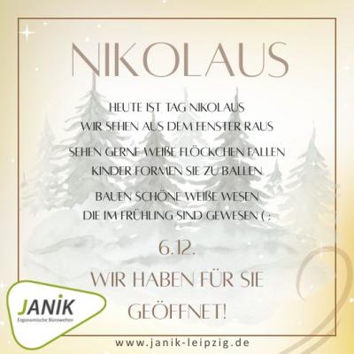 NIKOLAUS - wir haben geöffnet! NIKOLAUS - wir haben geöffnet!