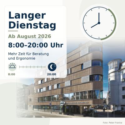 Erweiterte Öffnungszeiten ab August Erweiterte Öffnungszeiten ab August
