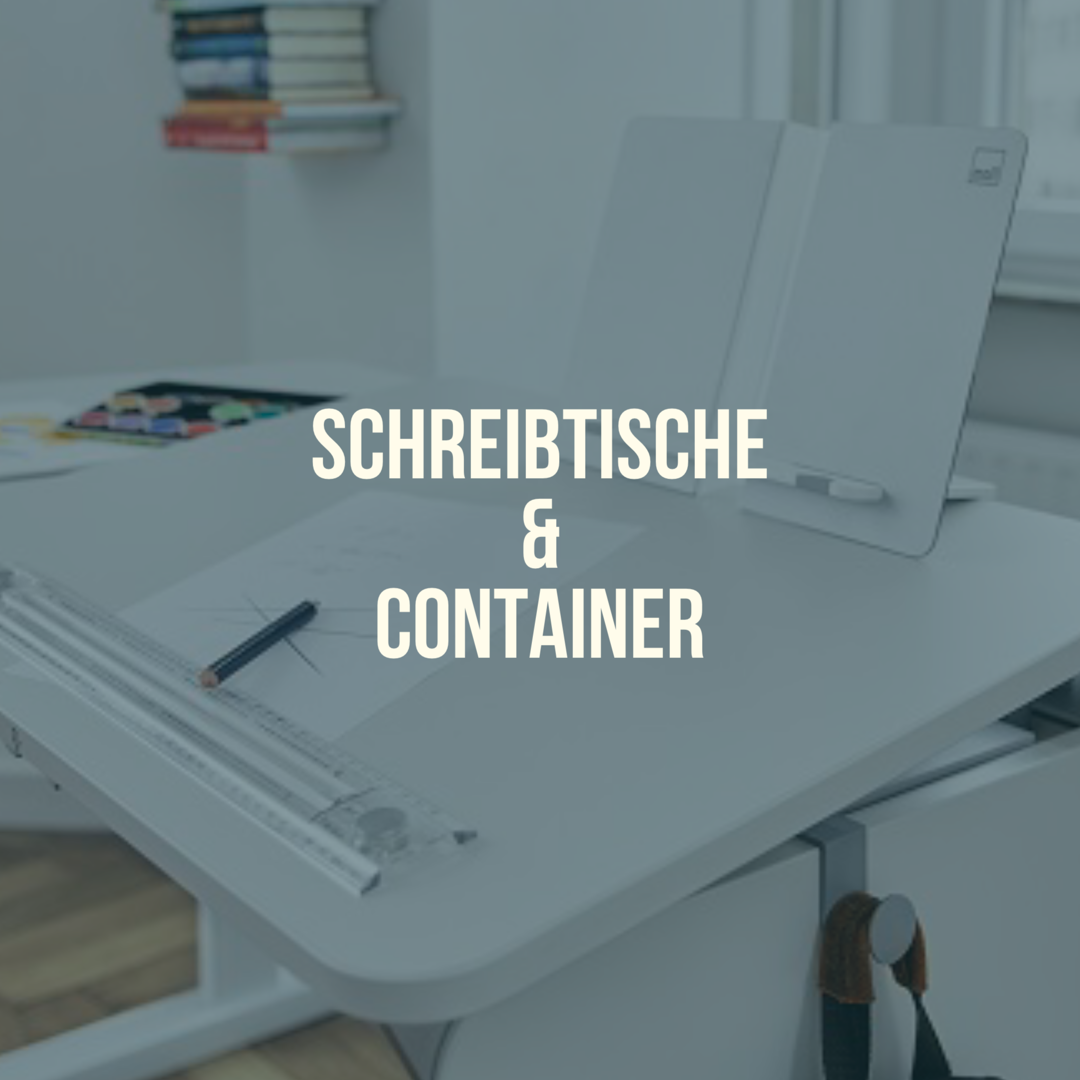 Schreibtische und Container