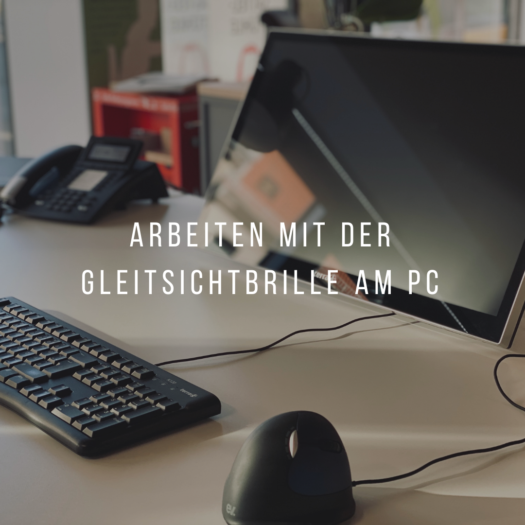 ARBEITEN AM BILDSCHIRM MIT EINER GLEITSICHTBRILLE ARBEITEN AM BILDSCHIRM MIT EINER GLEITSICHTBRILLE